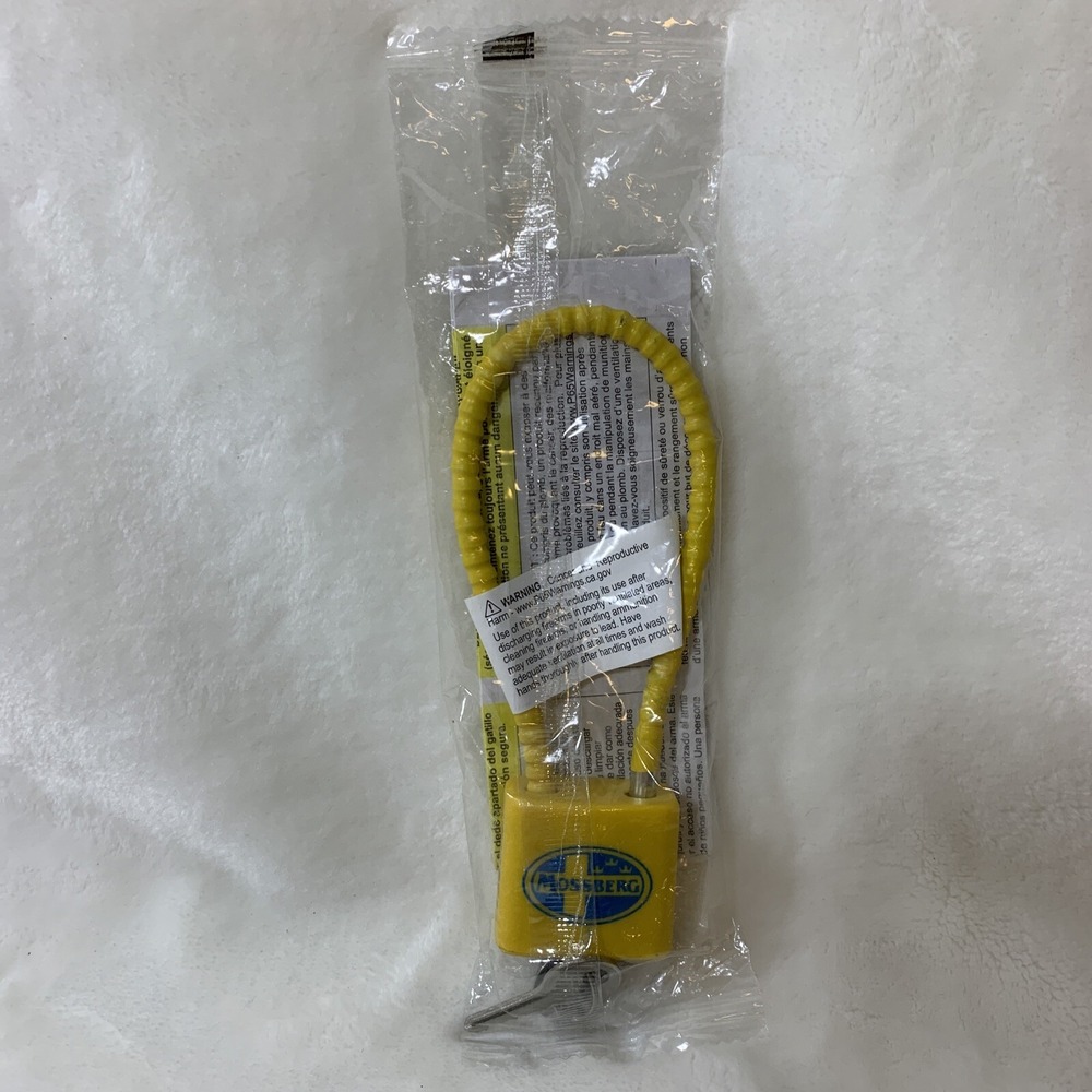 Mossberg Yellow Cable Firearm Safety Lock‎ R10SC3 w/ 2 Keys & Instructions NEW